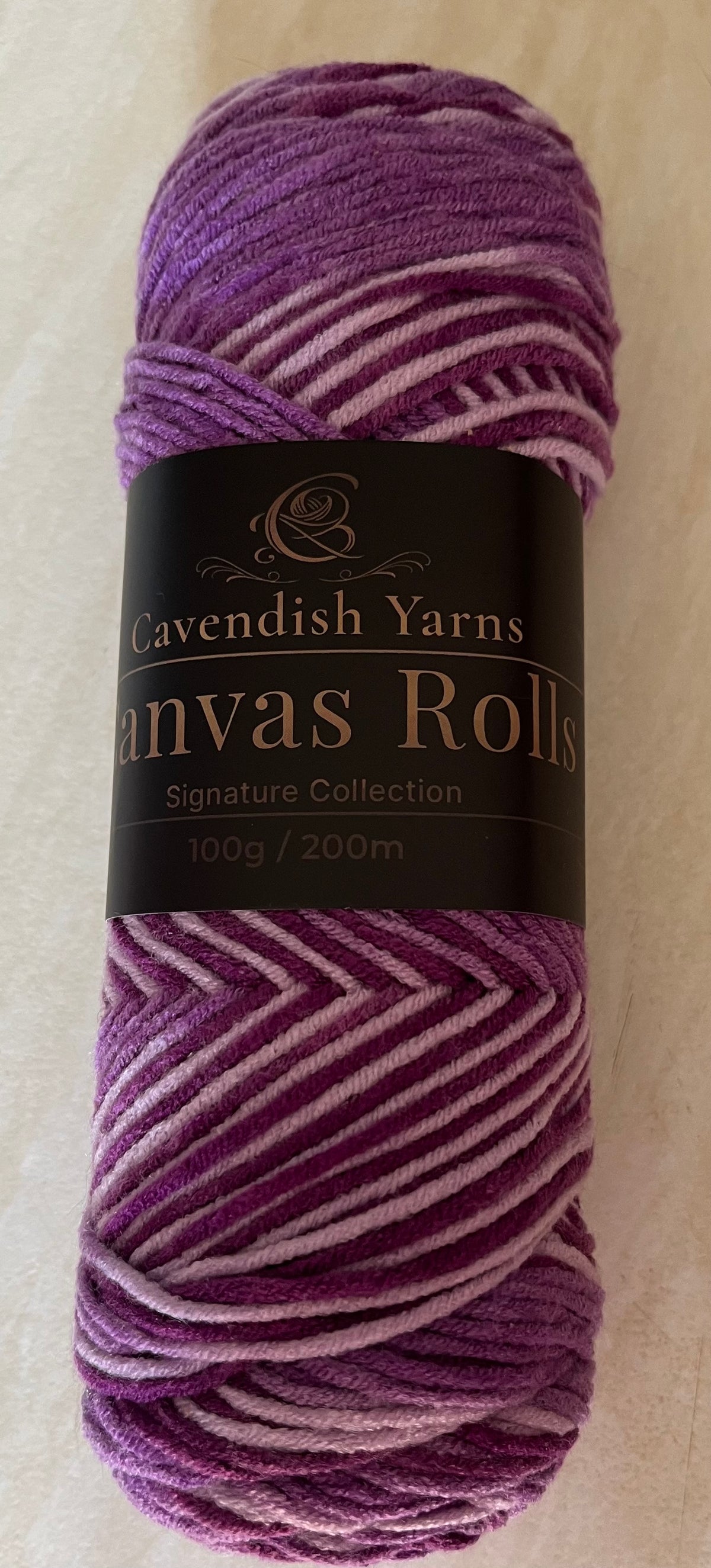 Cavendish yarns purple canvas roll 100g, 200m, 100% acrylic, light Aran