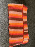 Beautiful Autumn striped knitted blanket 1.2M x 1.2M