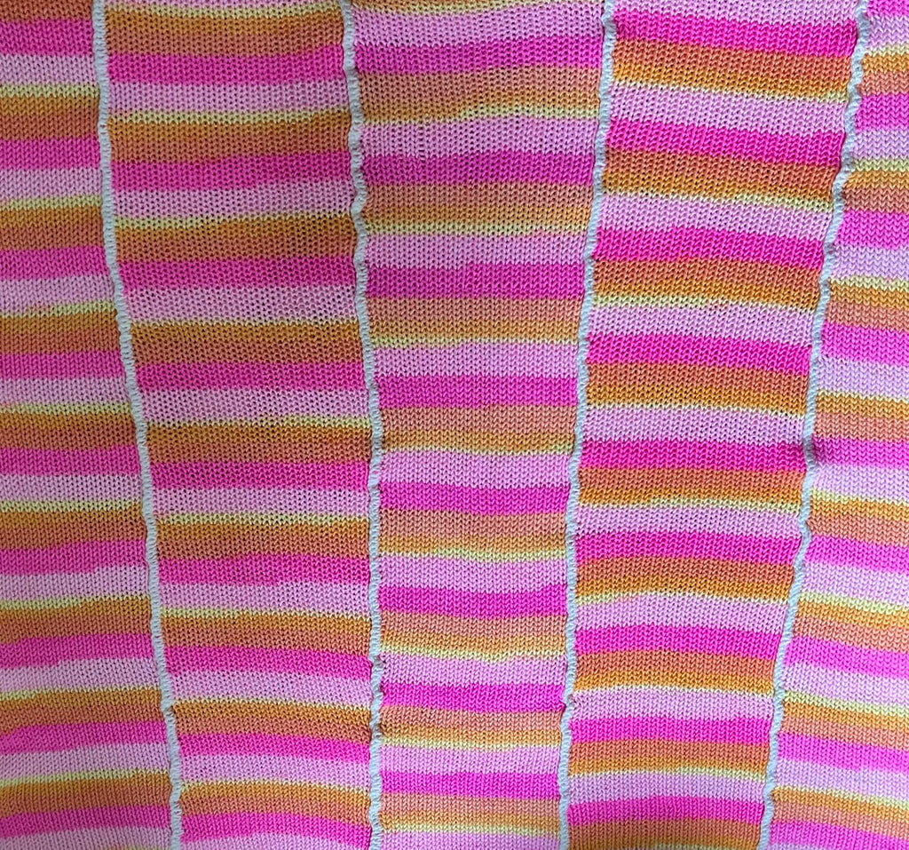 Fruit salad coloured knitted blanket 1.2M x 1.2M