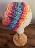 Pastel rainbow kids slouchy hat