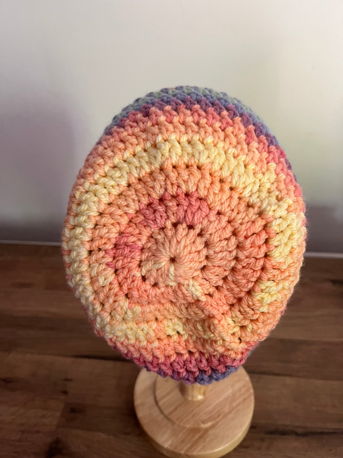 Pastel rainbow kids slouchy hat