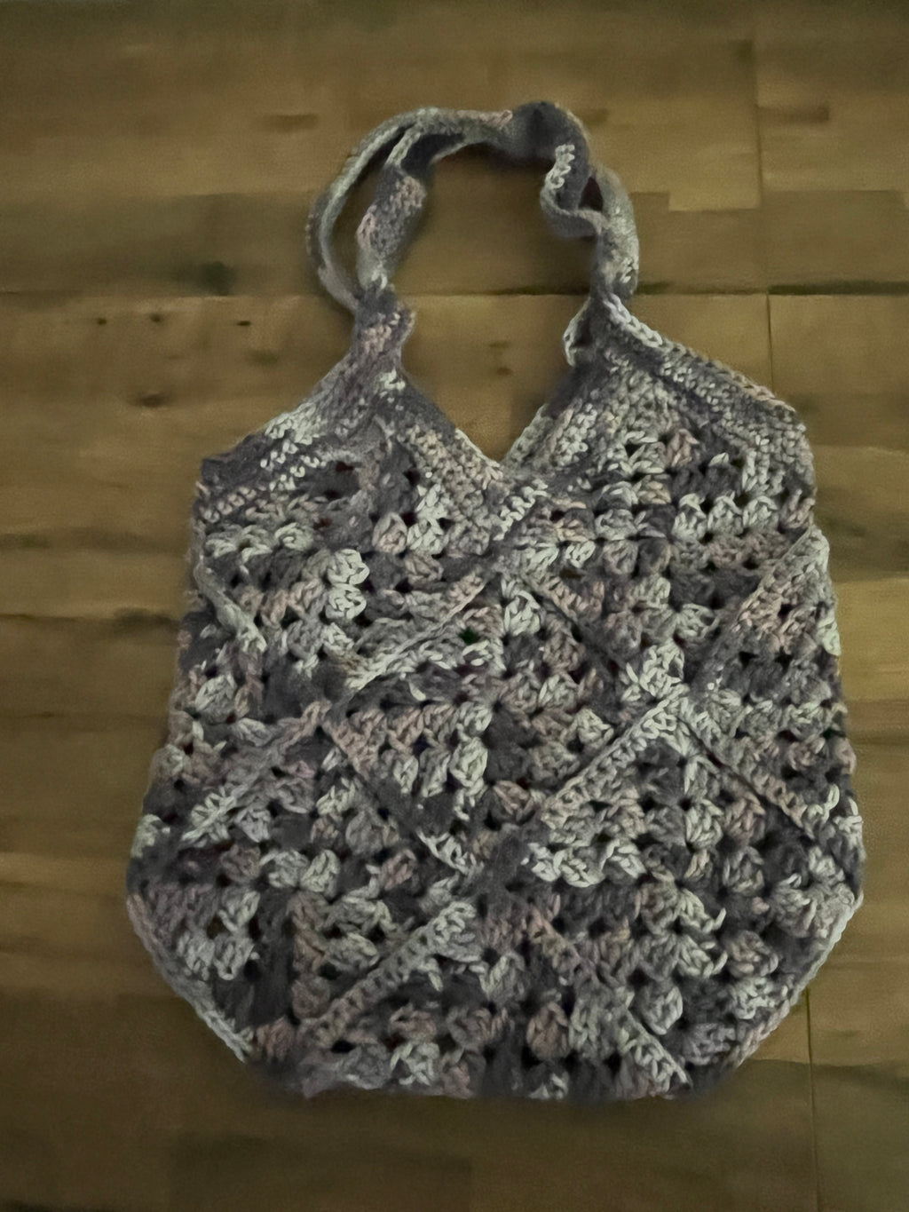 Hand made crocheted market bag