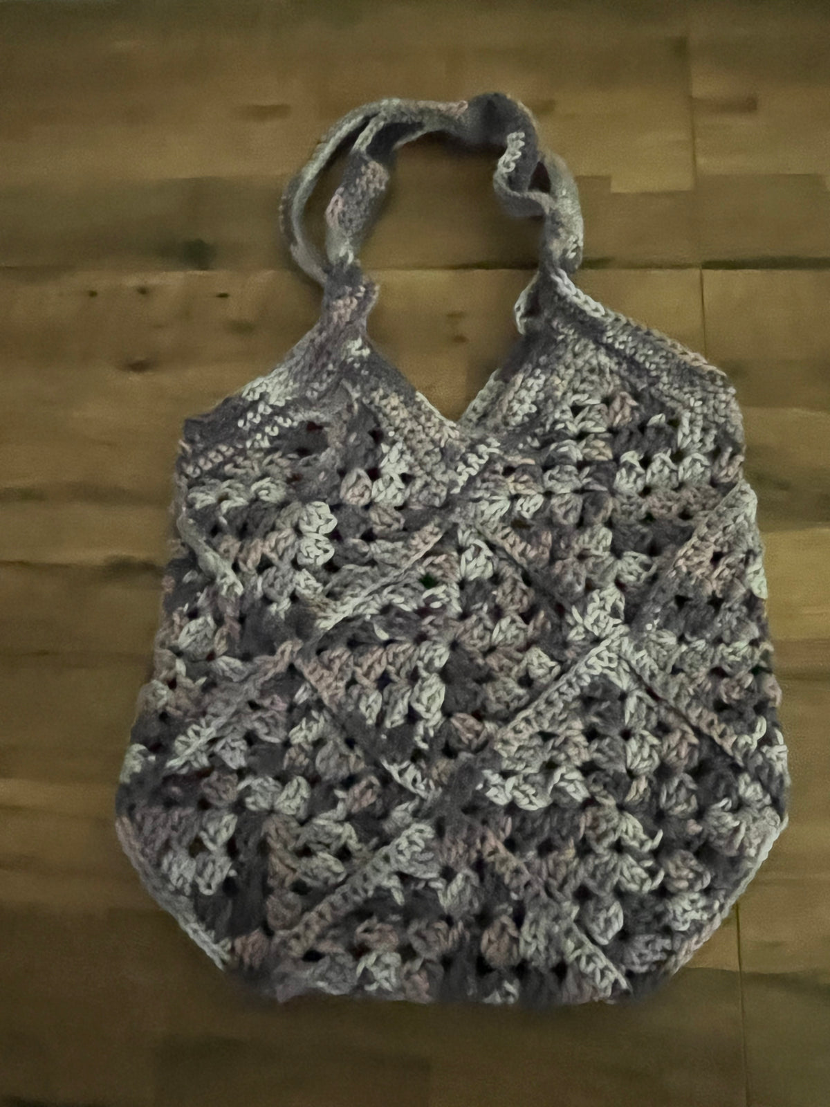 Hand made crocheted market bag