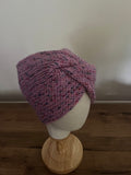 Wide dotted hand knitted ear warmers
