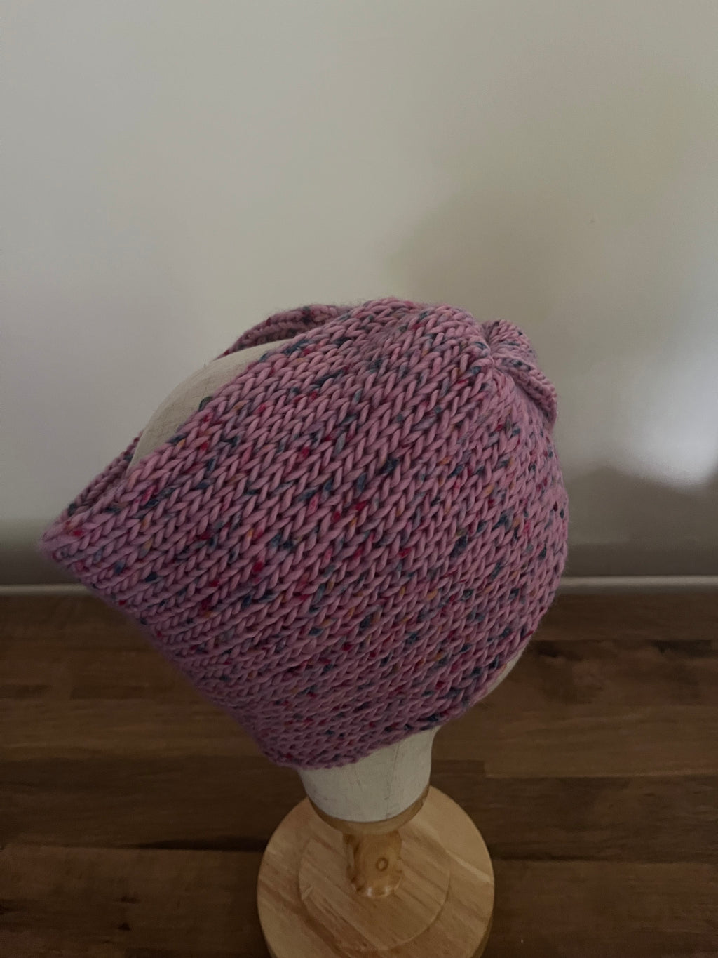 Wide dotted hand knitted ear warmers
