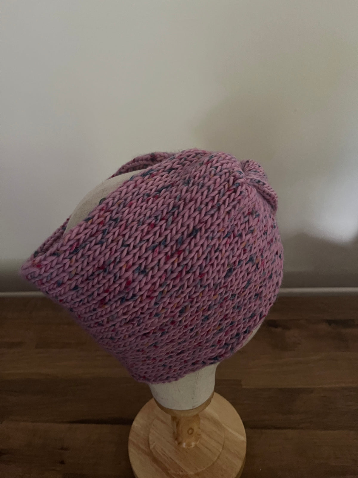 Wide dotted hand knitted ear warmers