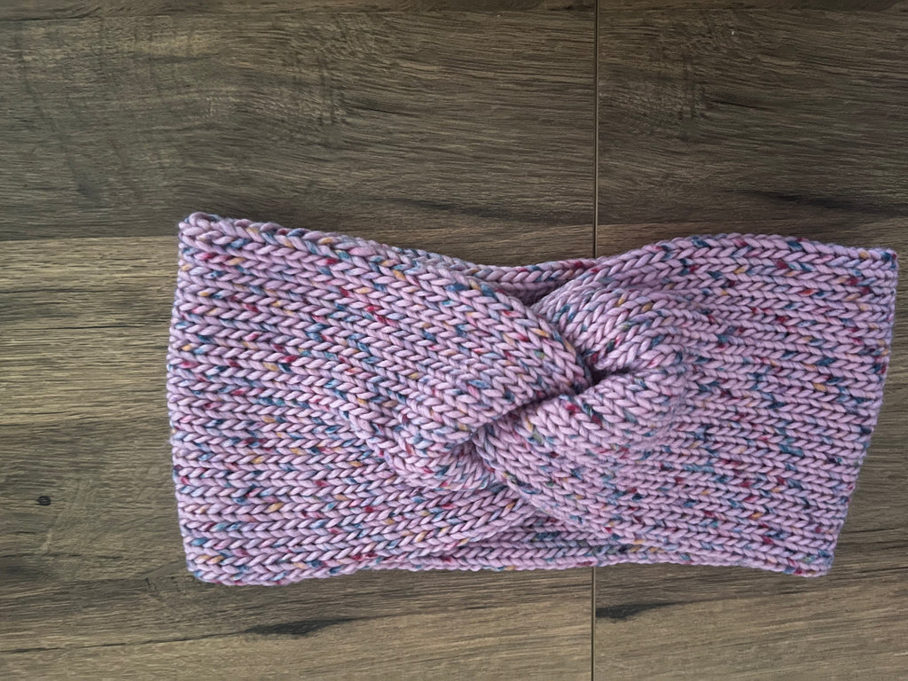 Handmade knitted dotted cowl