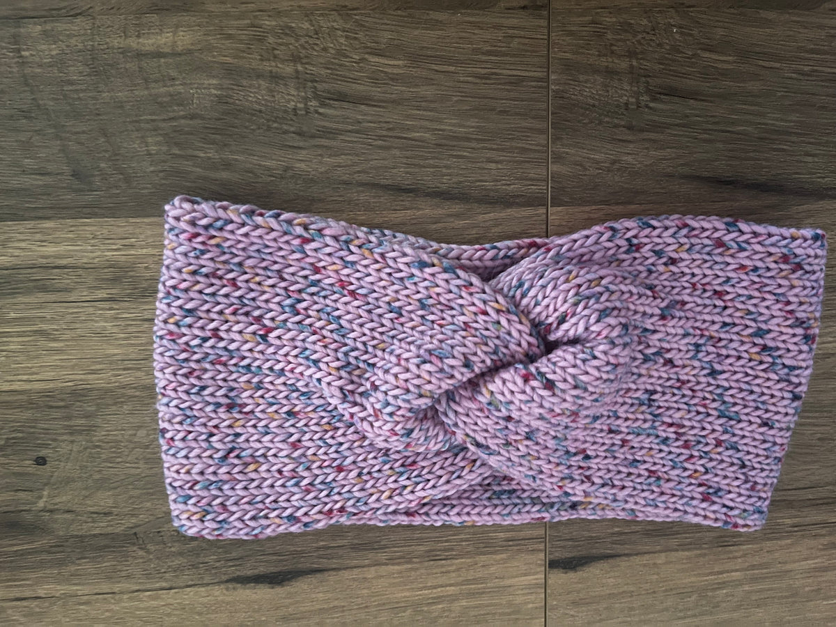 Handmade knitted dotted cowl